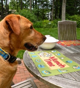 Munch-Time Maine Dog Placemat (Spring Green)